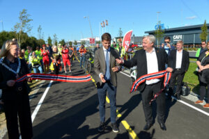 Sykkelstamveg-strekningen mellom Asser Jåttens vei i Stavanger og Sandnes grense ble åpnet onsdag 2. september.